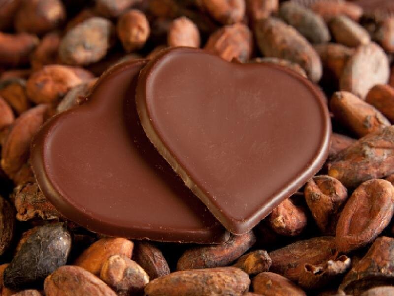 Heart-shaped Chocolate Candies — Brown