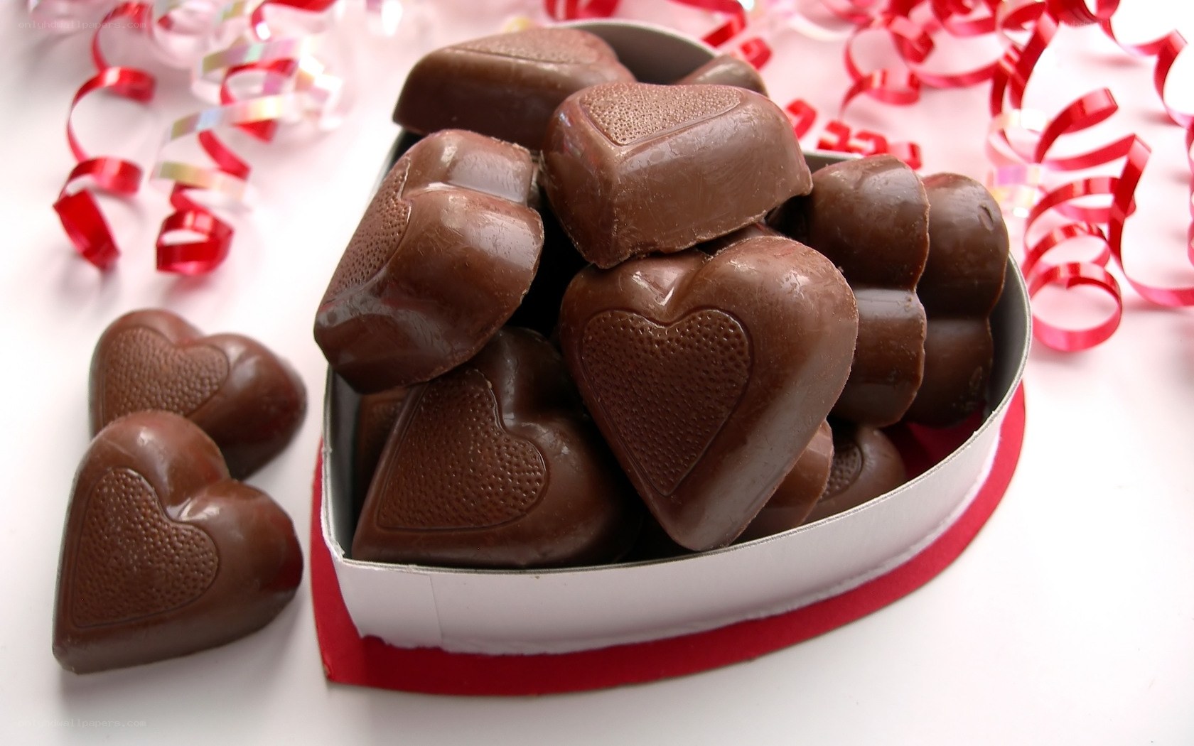 heart-shaped chocolate candies