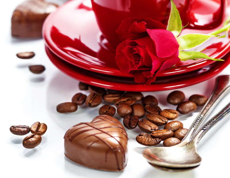 Heart-shaped Chocolate Candy — Red