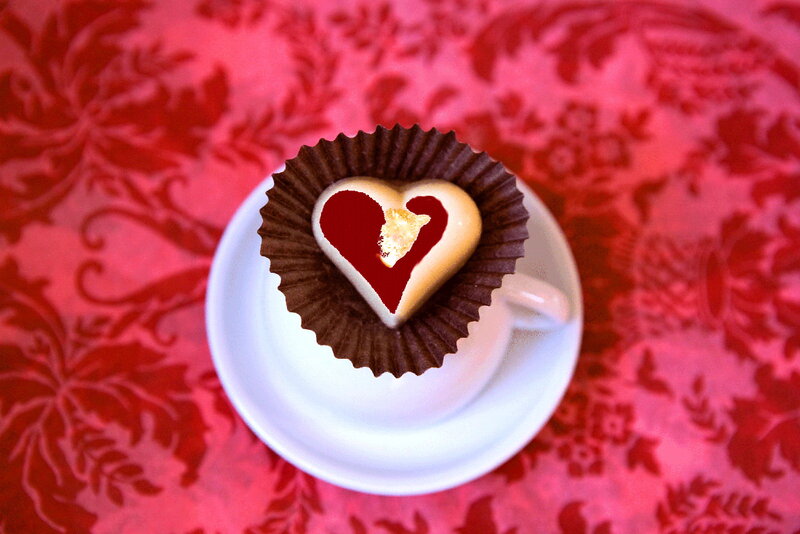 Heart-shaped Chocolate — Red