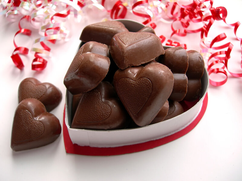 Heart-shaped Chocolates — Brown, Festive