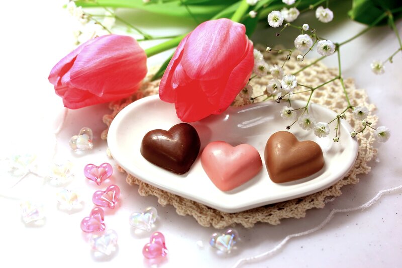 Heart-shaped Chocolates — Pink