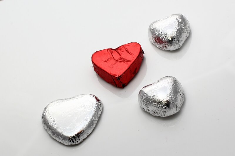 Heart-shaped Chocolates — Red, Neutral