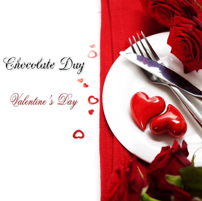 Heart-shaped Chocolates — Red, Romantic, Photograph, Red Roses