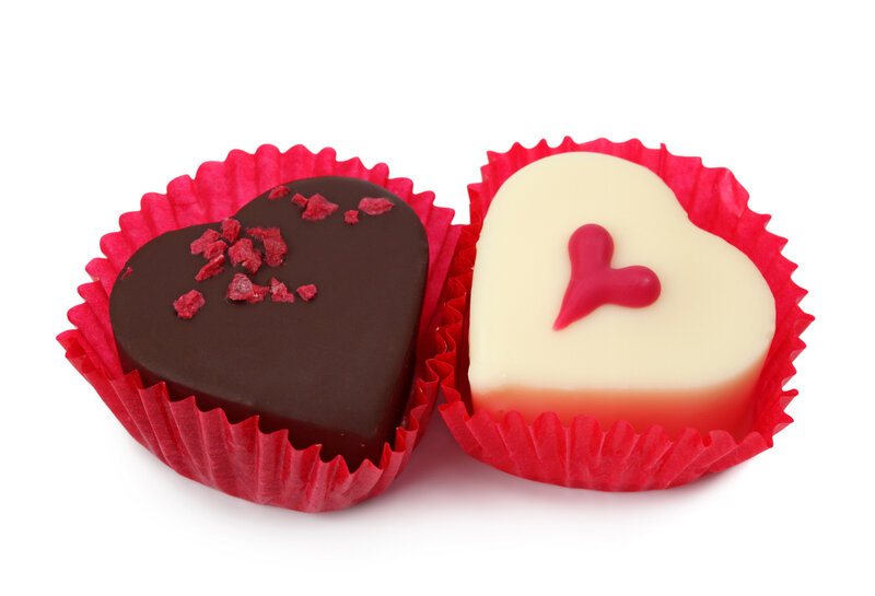 Heart-shaped Chocolates — White