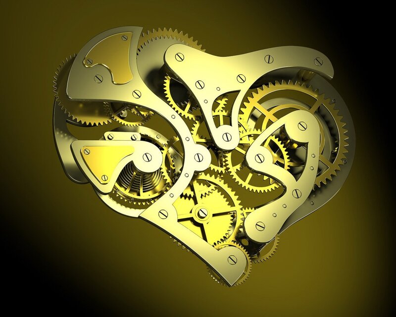 heart-shaped clockwork mechanism