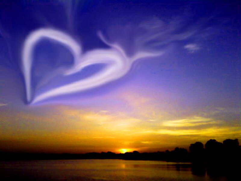 Heart-shaped Cloud — Blue, Serene