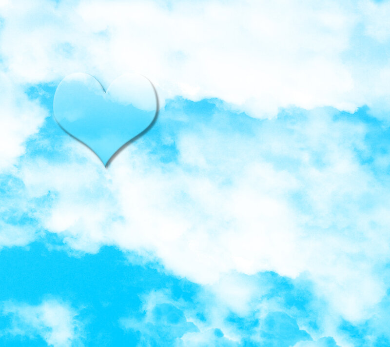 Heart-shaped Cloud — Blue