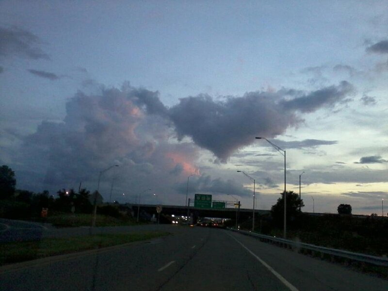Heart-shaped Cloud — Gray, Dramatic