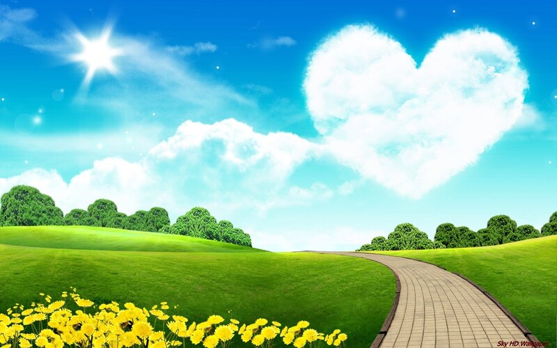 Heart-shaped Cloud Landscape