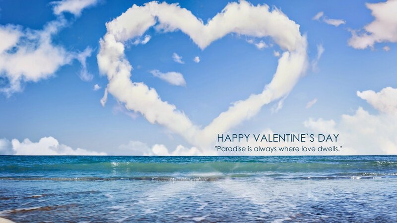 Heart-shaped Cloud over Ocean — Blue