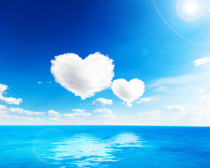 Heart-shaped Clouds — Blue