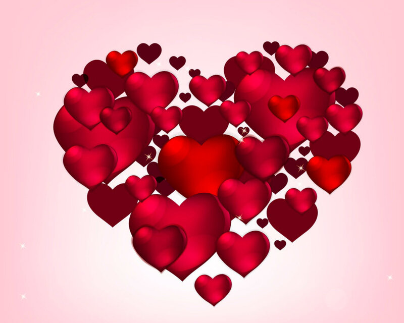 Heart-shaped Cluster of Hearts
