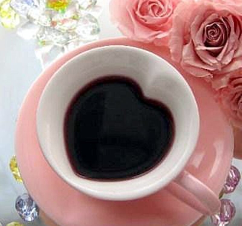 Heart-shaped Coffee Cup — Pink