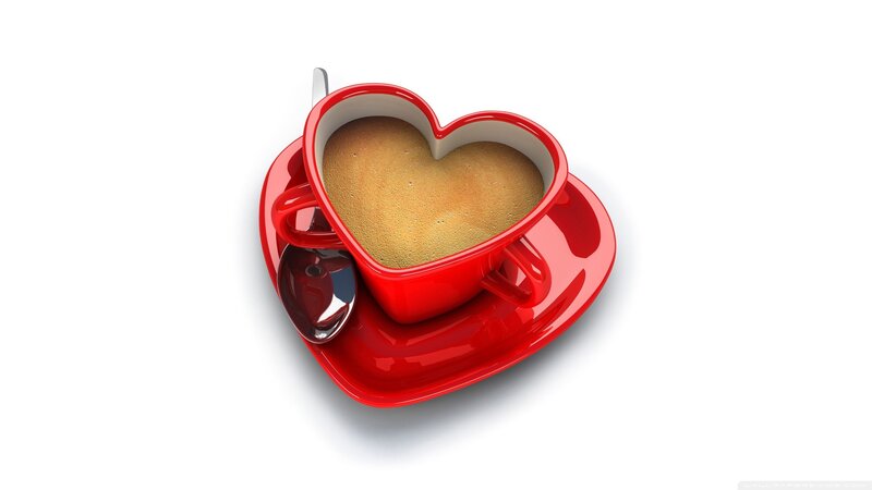 Heart-shaped Coffee Cup — Spoon