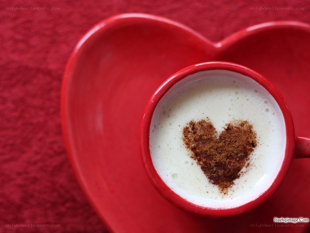 heart-shaped coffee drink