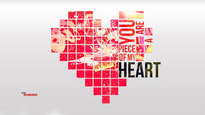 Heart-shaped Collage — Red