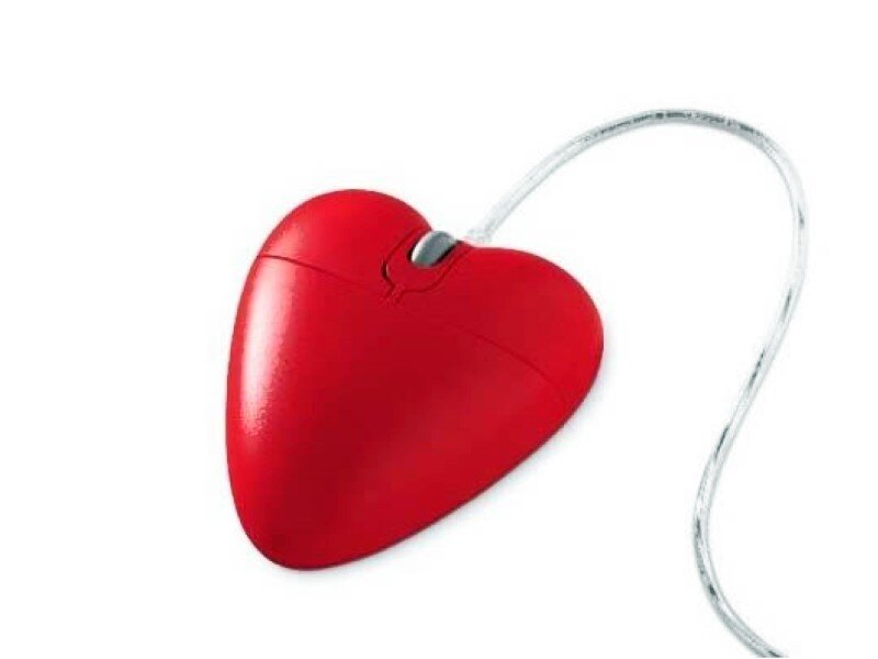 heart-shaped computer mouse