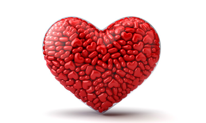 Heart-shaped Container — Red