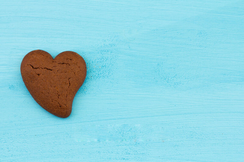 Heart-shaped Cookie — Blue