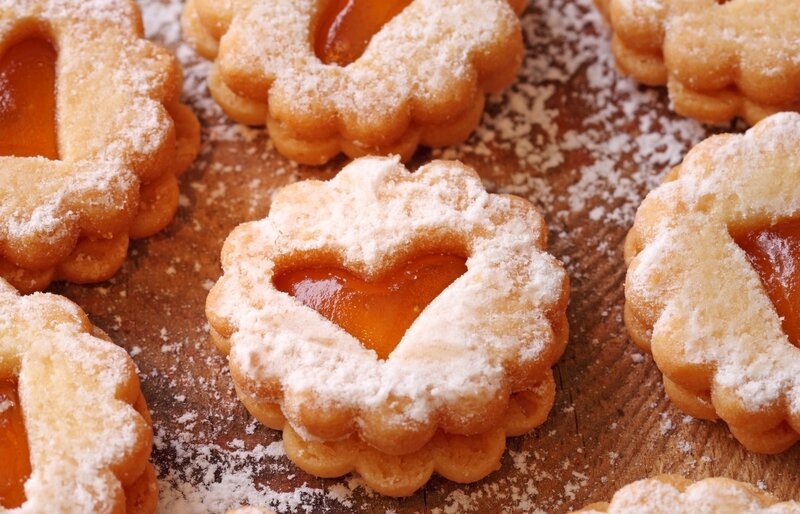 Heart-shaped Cookies — Brown, Warm
