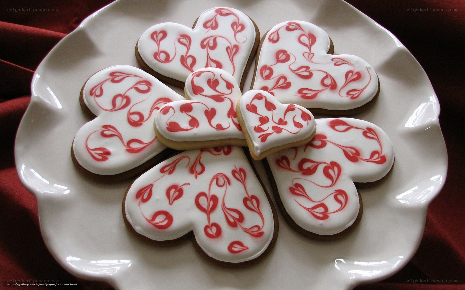 heart-shaped cookies on plate
