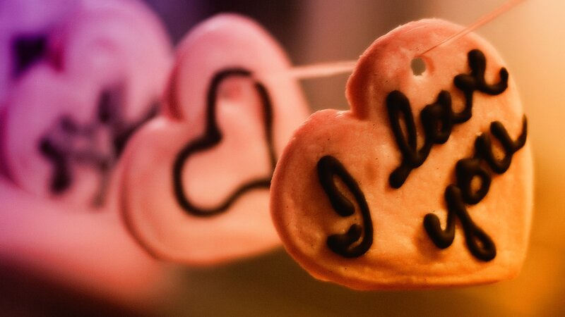 Heart-shaped Cookies — Pink, Warm
