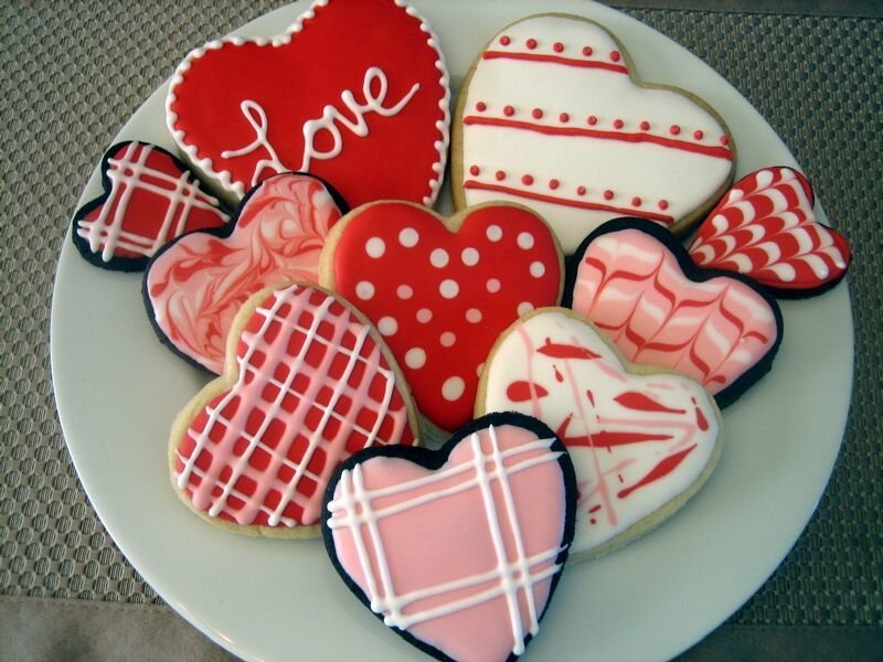 Heart-shaped Cookies — Red