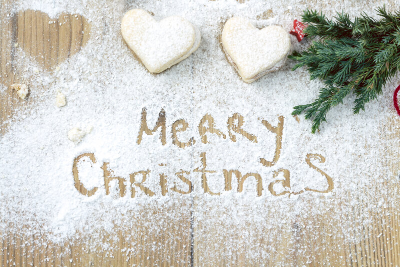Heart-shaped Cookies — White, Festive, Winter, Photograph