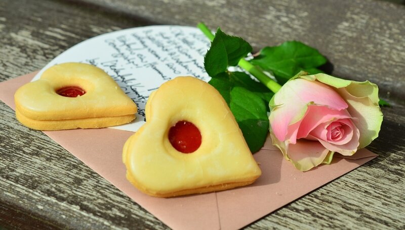 Heart-shaped Cookies — Yellow, Romantic