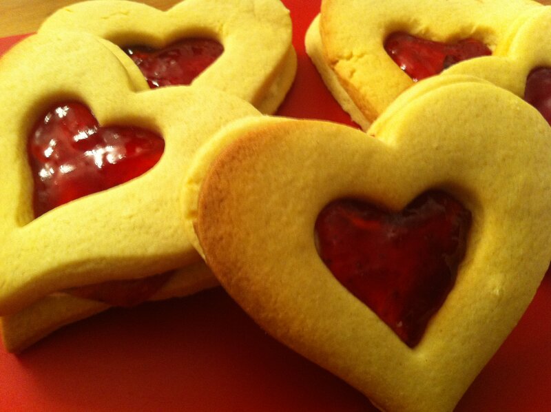 Heart-shaped Cookies — Yellow, Sweet