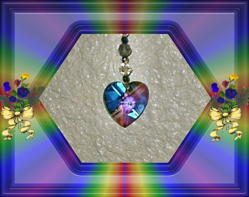 heart-shaped crystal pendant
