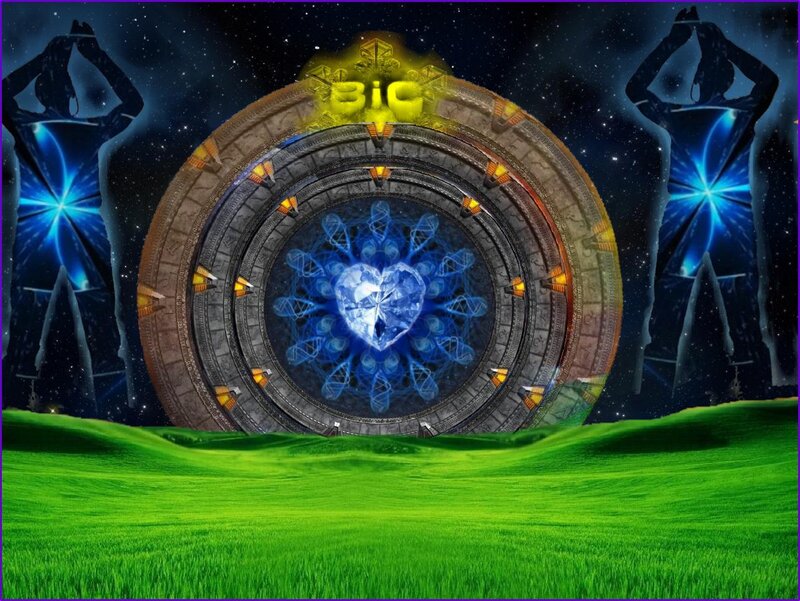 Heart-shaped Crystal Portal — Green