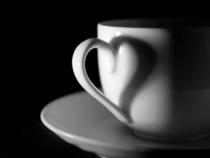 heart-shaped cup shadow