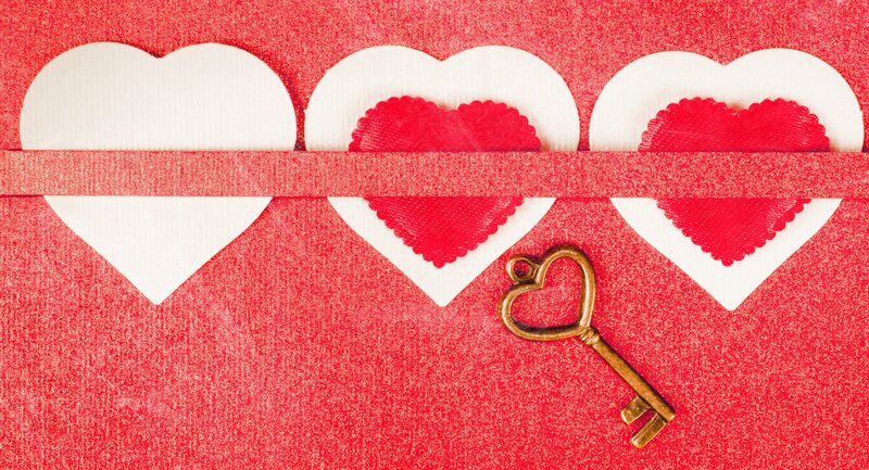 Heart-shaped Cutouts — Red