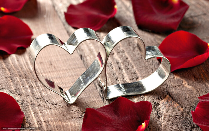 heart-shaped cutters with rose petals