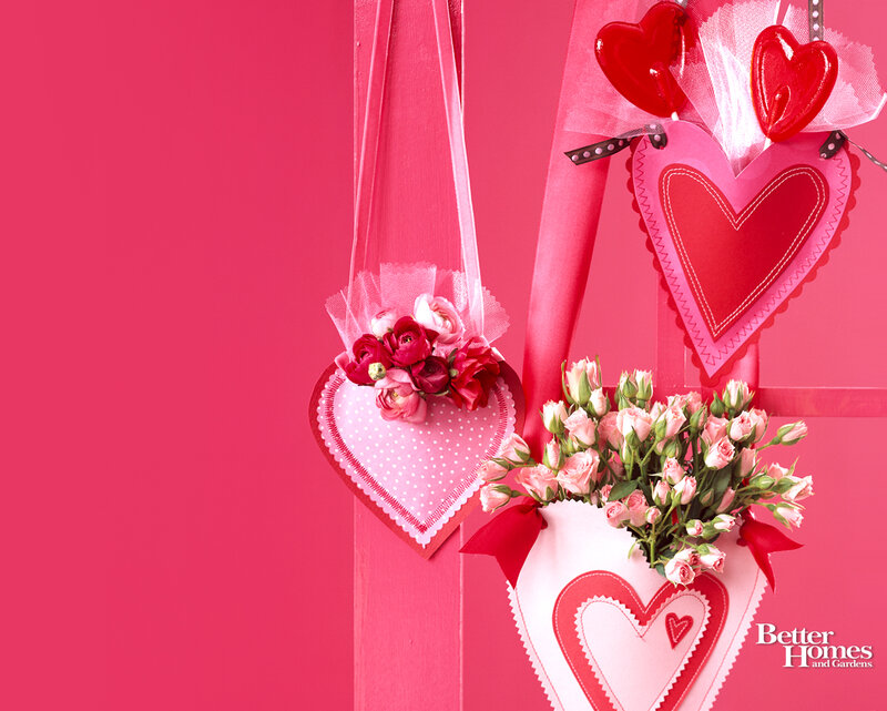 Heart-shaped Decorations — Pink, Festive