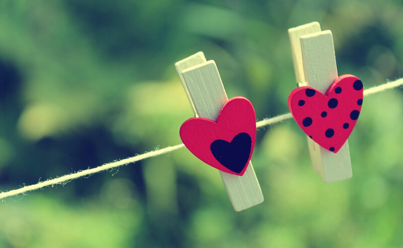 Heart-shaped Decorations — Red