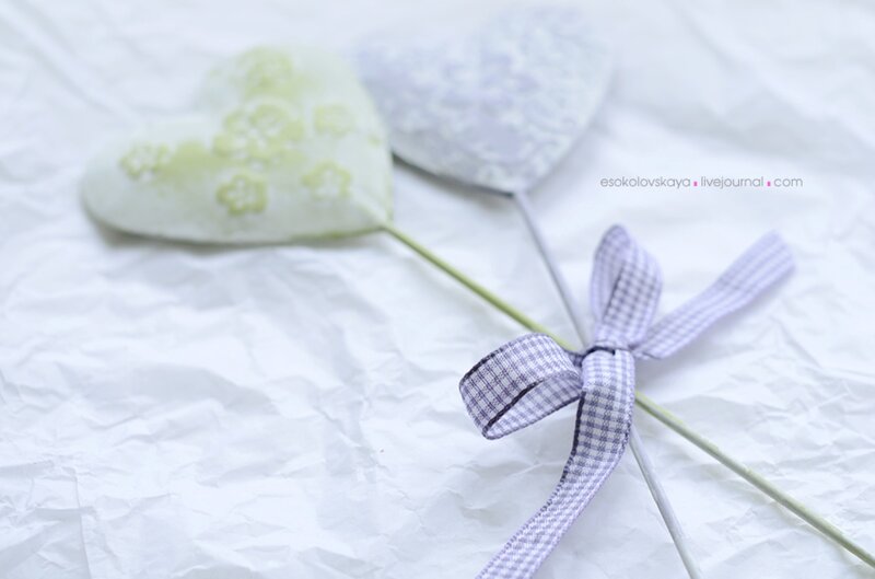 Heart-shaped Decorations — White, Calm, Photograph