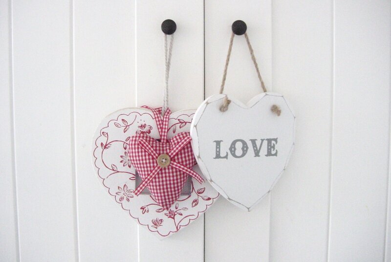 Heart-shaped Decorations — White