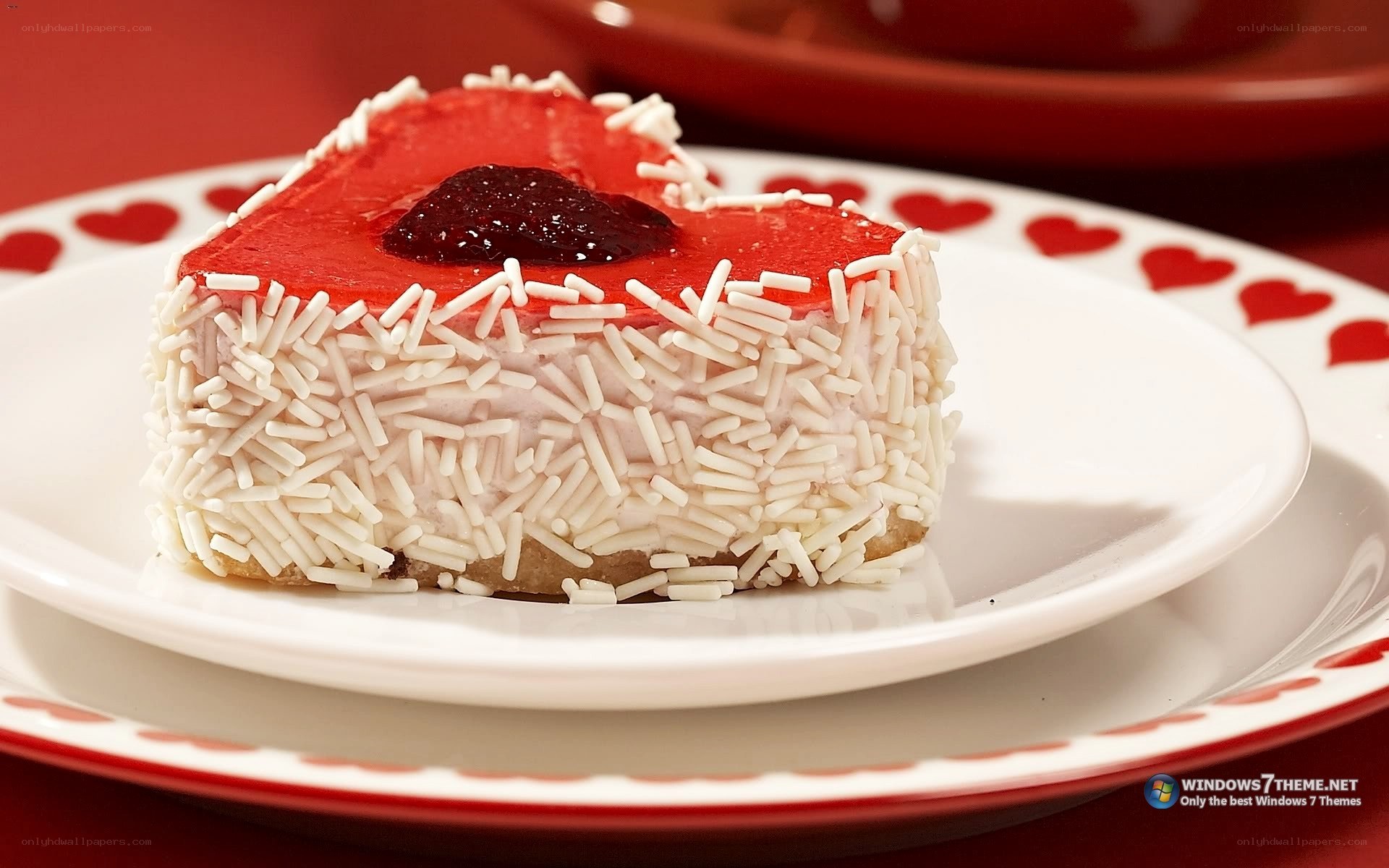 heart-shaped dessert on plate