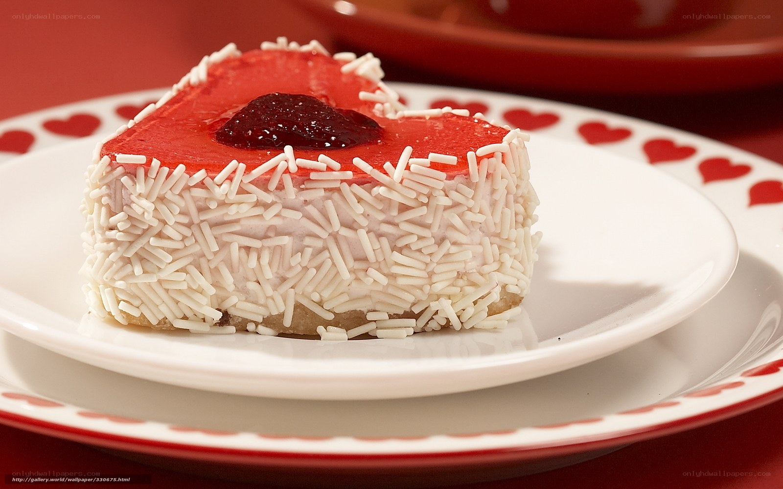 heart-shaped dessert on plate