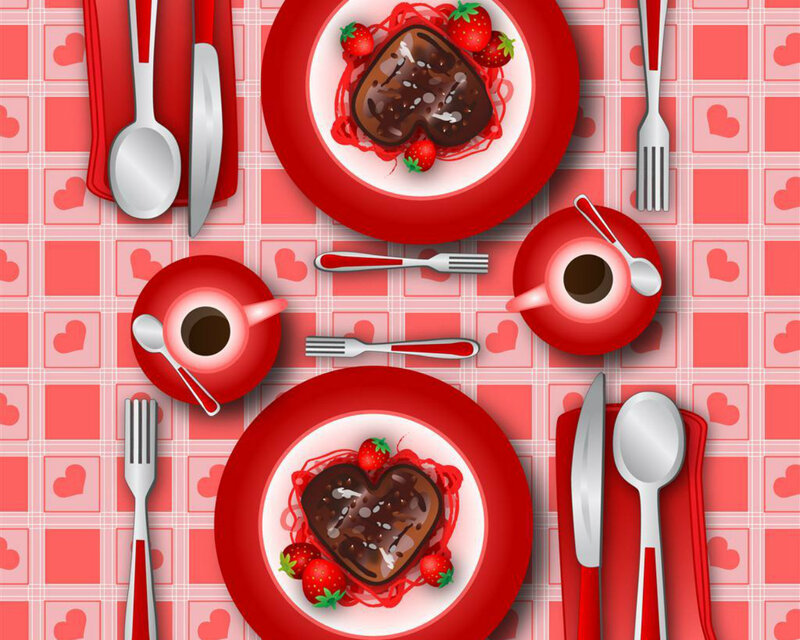 Heart-shaped Dessert Plates