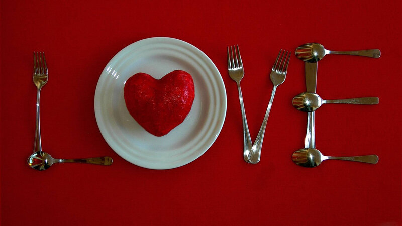 Heart-shaped Dessert — Red