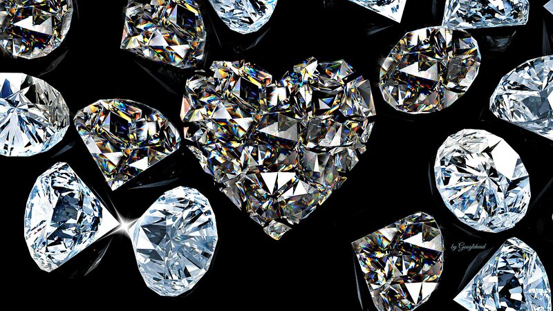 Heart-shaped Diamond — Black