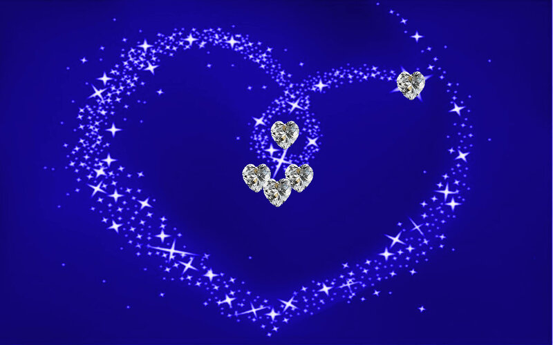 Heart-shaped Diamond Cluster