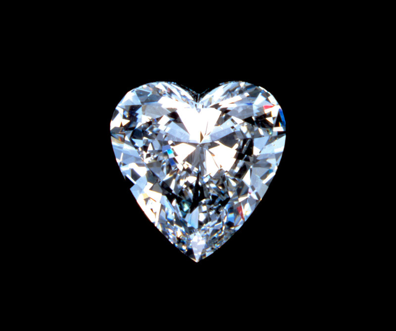 heart-shaped diamond gemstone