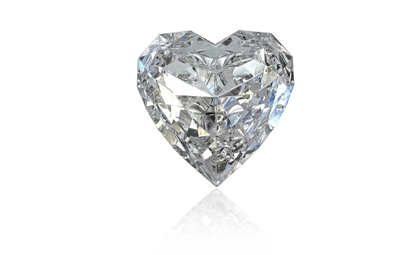 Heart-shaped Diamond — White