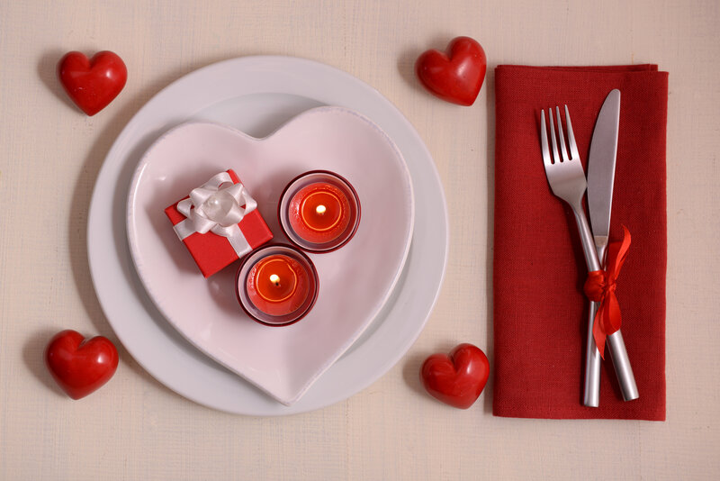 Heart-shaped Dinner Setting