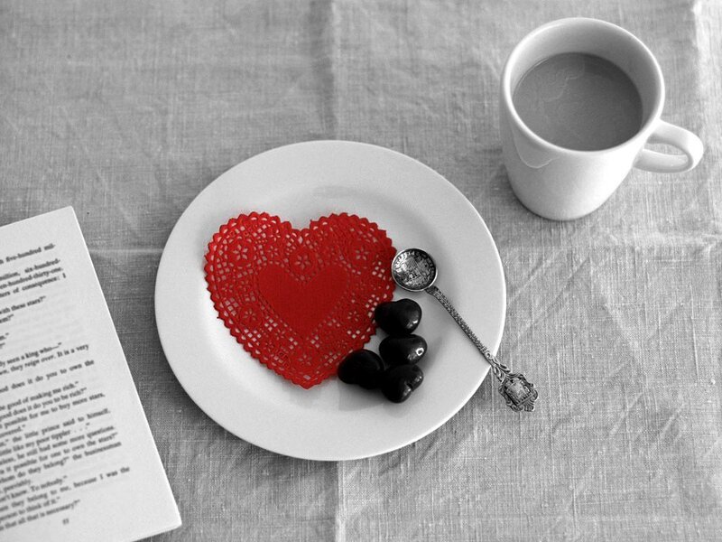 Heart-shaped Doily on Plate